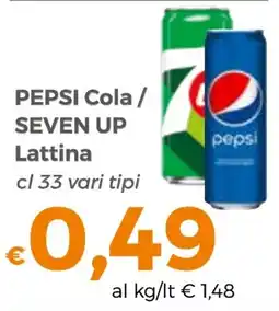 Tocal PEPSI Cola / SEVEN UP Lattina offerta