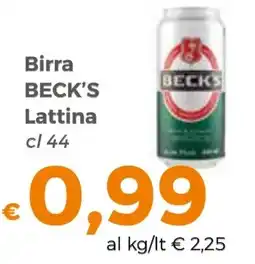 Tocal Birra BECK'S Lattina offerta
