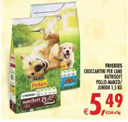 Deco Maxistore Friskies croccantini per cane nutrisoft pollo-manzo/junior offerta