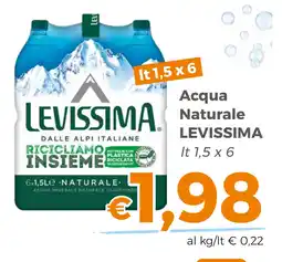 Tocal Acqua Naturale Levissima offerta