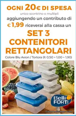 Tocal Set 3 contenitori rettangolari Belli e Forti offerta