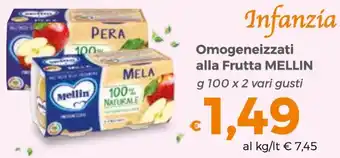Tocal Omogeneizzati alla Frutta Mellin offerta