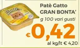 Tocal Patè Gatto Gran Bonta' offerta