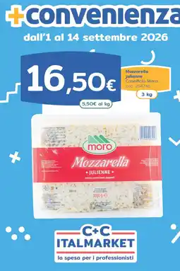 C+C Italmarket Mozzarella julienne Moro offerta
