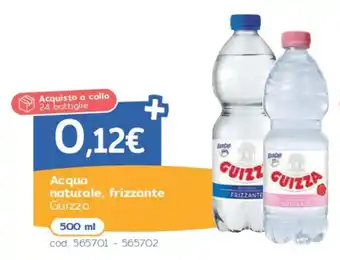 Acqua naturale, frizzante Guizza