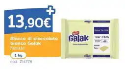 C+C Italmarket Blocco di cioccolato bianco Galak Nestlé offerta