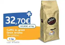 C+C Italmarket Caffè in grani Gran Aroma Vergnano offerta