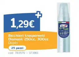 C+C Italmarket Bicchieri trasparenti Diamant offerta