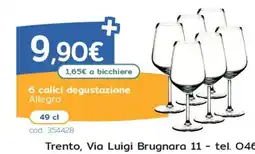 C+C Italmarket 6 calici degustazione Allegra offerta