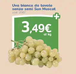 C+C Italmarket Uva bianca da tavola senza semi Sun Muscat offerta