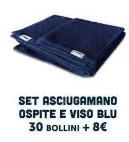 Famila Superstore Set asciugamano ospite e viso blu offerta