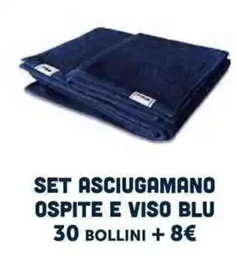 Famila Superstore Set asciugamano ospite e viso blu offerta