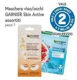 Famila Superstore Maschera viso/occhi Garnier Skin Active assortiti offerta