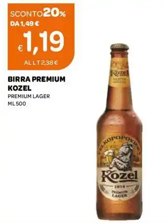 Ekom Kozel Birra Premium 500ml offerta