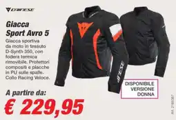 Bep's Giacca Sport Avro 5 Dainese offerta