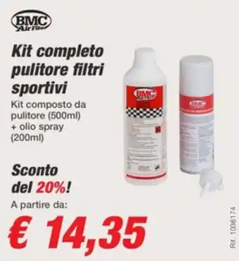 Kit completo pulitore filtri sportivi BMC Air Filter