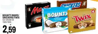 Bounty/Mars/Snickers/Twix Ice Cream