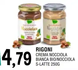 Al Discount Rigoni crema nocciola bianca bio/nocciola s-latte offerta