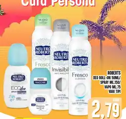 Al Discount Neutro Roberts deodorante offerta