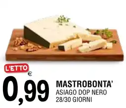 Al Discount Mastrobonta' Asiago Dop Nero offerta