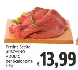 Paghi Poco Fettine Scelte di BOVINO ADULTO per Scaloppine offerta