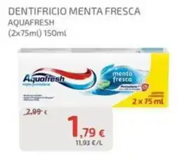 Gros Cidac Dentifricio menta fresca Aquafresh offerta