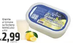 Paghi Poco Granita al Limone La Siciliana Mancuso offerta