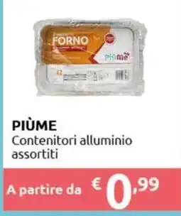 Smoll Piùme contenitori alluminio offerta