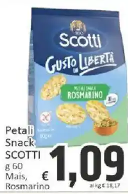 Paghi Poco Petali Snack Scotti offerta