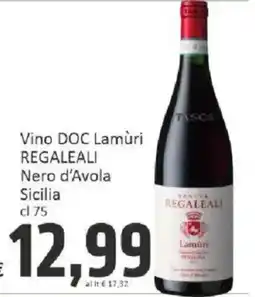 Paghi Poco Vino DOC Lamùri Regaleali Nero d'Avola offerta