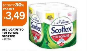 Ekom Scottex Asciugatutto Tuttofare 4 rotoli offerta