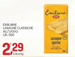 Carni e Affini Supermercati Emiliane lasagne classiche all'uovo offerta