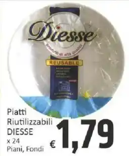 Paghi Poco Piatti riutilizzabili Diesse offerta