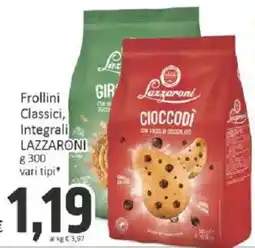 Paghi Poco Frollini Classici, Integrali Lazzaroni offerta
