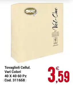 Centro Cash Tovaglioli Cellul. Vel-One offerta