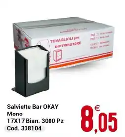 Centro Cash Salviette Bar OKAY Mono offerta