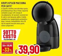 Galassia superstore Krups macchina per caffè offerta