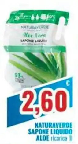 Paladini Otello Supermercato Naturaverde sapone liquido aloe ricarica offerta
