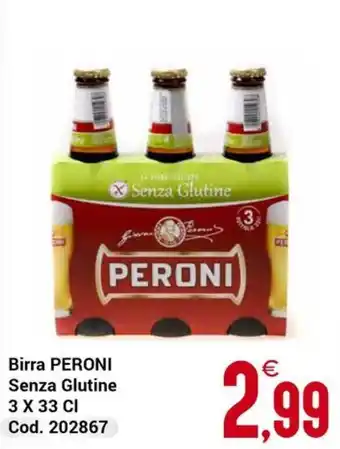 Centro Cash Birra PERONI Senza Glutine offerta