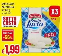 Galassia superstore Mozzarella Santa Lucia offerta