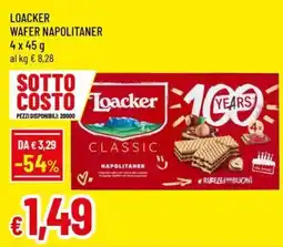 Galassia superstore Loacker wafer napolitaner classic offerta