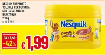 Nesquik preparato solubile per bevanda con cacao magro