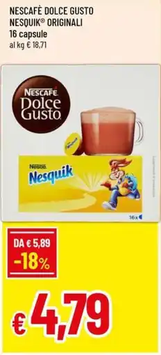 Galassia superstore Nesquik Nescafé Dolce Gusto Originali offerta