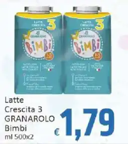 Paghi Poco Latte Crescita 3 Granarolo Bimbi offerta