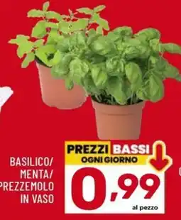 Il Centesimo Basilico/Menta/Prezzemolo in vaso offerta