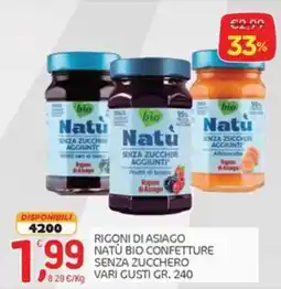Carni e Affini Supermercati Rigoni di Asiago Natù Bio Confetture offerta