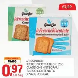 Carni e Affini Supermercati GrissinBon Fette Biscottate offerta