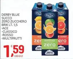 Carni e Affini Supermercati Derby Blue succo zero zucchero offerta