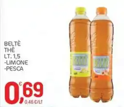 Carni e Affini Supermercati Beltè thè limone pesca offerta