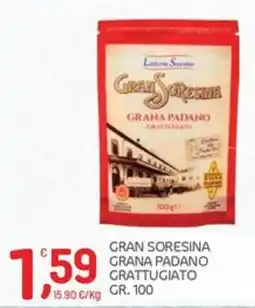 Carni e Affini Supermercati Gran SoreSina Grana Padano Grattugiato offerta